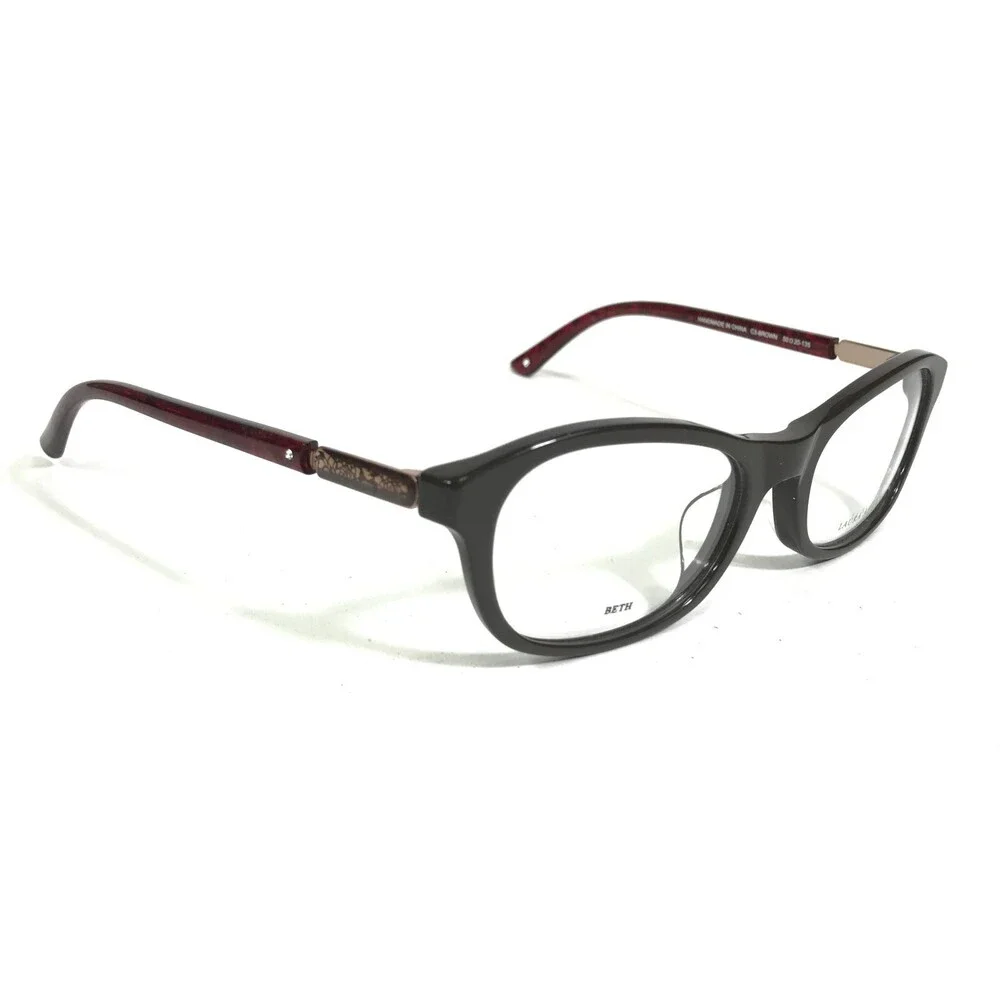 Laura Ashley Eyeglasses Frames BETH C3-BROWN Red Rectangular Cat Eye 50-20-135